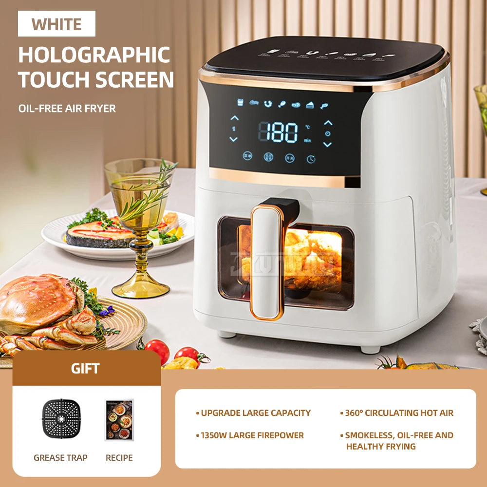 Intelligent Electric Fryer Oven Household Visible Air Fryers Cocina Electrica Friteuse A Huiles Electrique