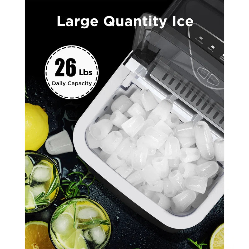 Daily Production Bullet Ice Countertop Ice Maker, Self-Cleaning Ice Makers