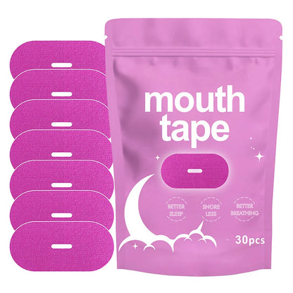 H-30Pcs Anti Snoring Sleep Strips Sticker for Adult Night Sleep Lip Nose Breathing Improving Patch Mouth Correction Sticker Tape