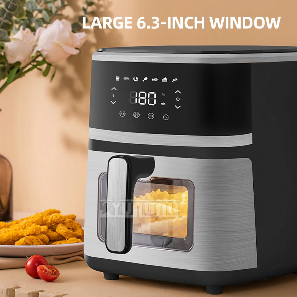 Intelligent Electric Fryer Oven Household Visible Air Fryers Cocina Electrica Friteuse A Huiles Electrique