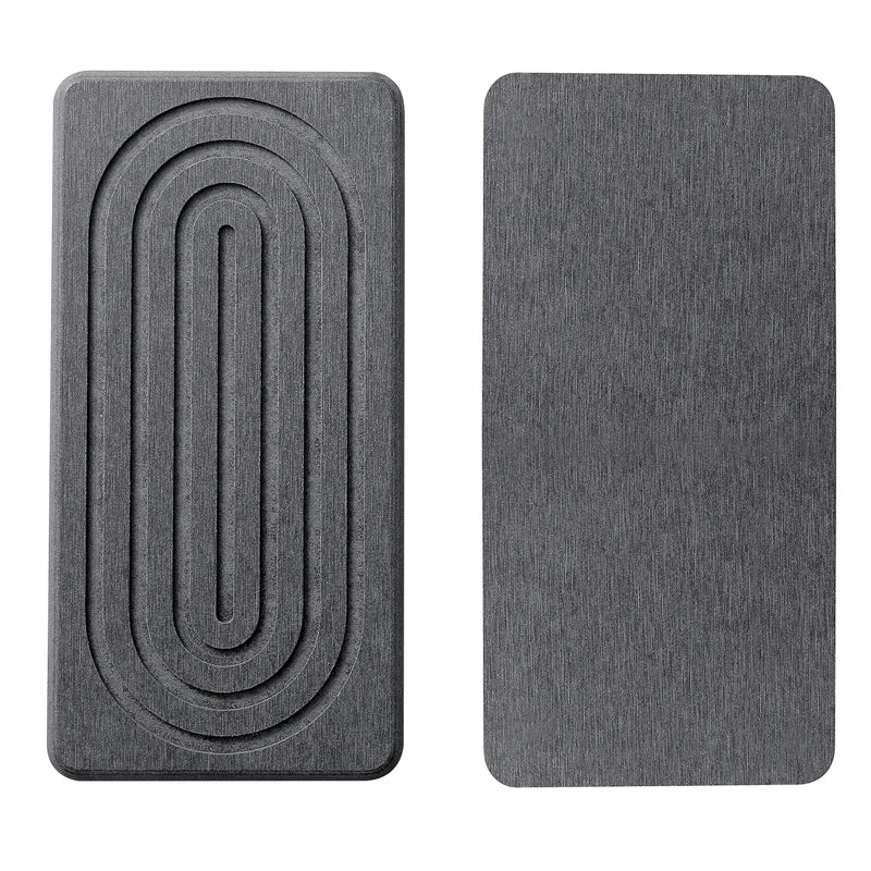 Faucet Mats Diatom Mud Kitchen Sink Water Absorbent Stone Sink Tray Fast Drying Sink Wash Diatomite Mats Bathroom Counter 2PC