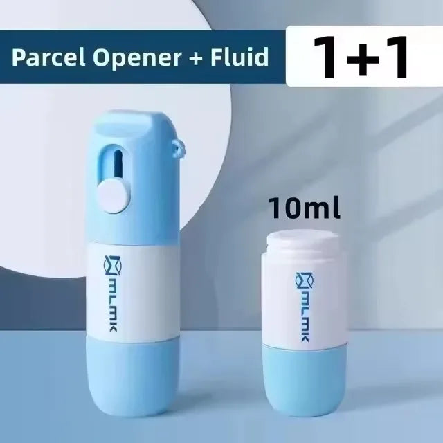 2 In 1 Express Tool Thermal Paper Correction Liquid Package Unpacking Knife Home Office Identity Data Security Protection Liquid