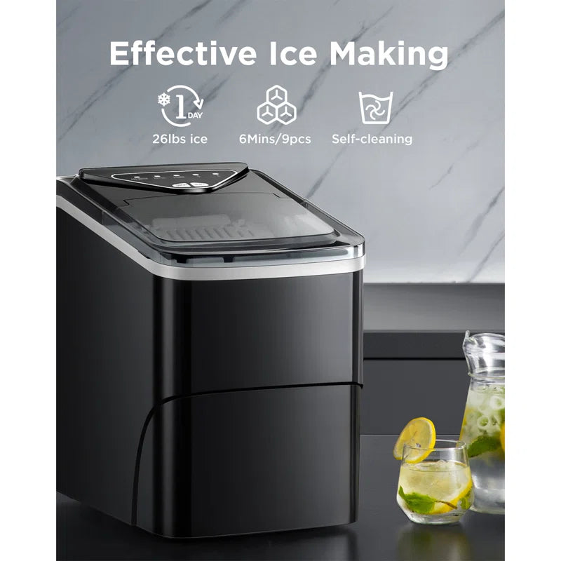 Daily Production Bullet Ice Countertop Ice Maker, Self-Cleaning Ice Makers