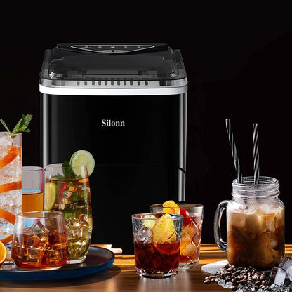 Daily Production Bullet Ice Countertop Ice Maker, Self-Cleaning Ice Makers