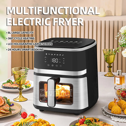 Intelligent Electric Fryer Oven Household Visible Air Fryers Cocina Electrica Friteuse A Huiles Electrique