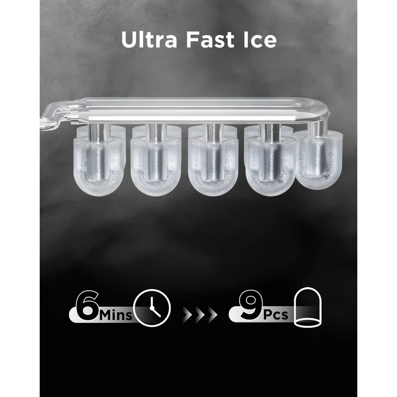 Daily Production Bullet Ice Countertop Ice Maker, Self-Cleaning Ice Makers