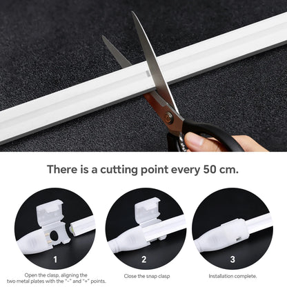 220V COB Led Strip High Density Waterproof COB LED Strip EU Plug Flexible Ribbon for Kitchen Cocina Cabinet Outdoor Garden Light