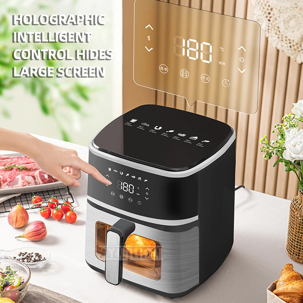Intelligent Electric Fryer Oven Household Visible Air Fryers Cocina Electrica Friteuse A Huiles Electrique