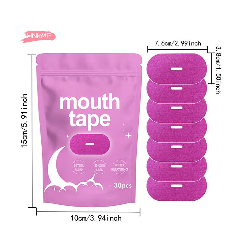H-30Pcs Anti Snoring Sleep Strips Sticker for Adult Night Sleep Lip Nose Breathing Improving Patch Mouth Correction Sticker Tape