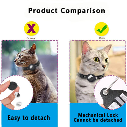 AirTag Case Collar with Bell, Reflective Anti Lost Locator Dog Tracker AirTag Holder Pet Air Tag Case