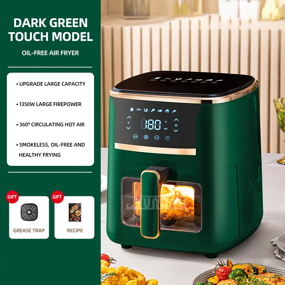 Intelligent Electric Fryer Oven Household Visible Air Fryers Cocina Electrica Friteuse A Huiles Electrique